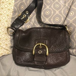 Coach Pebble Leather Brown Purse